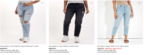Women’s Jeans of American Eagle’s